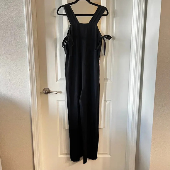 299 Helmut Lang Women's Side Tie Tank Jumpsuit Size XS Color Black - Picture 8 of 12